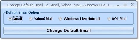 Change Default Email To Gmail, Yahoo! Mail, Windows Live Hotmail or AOL Mail Software