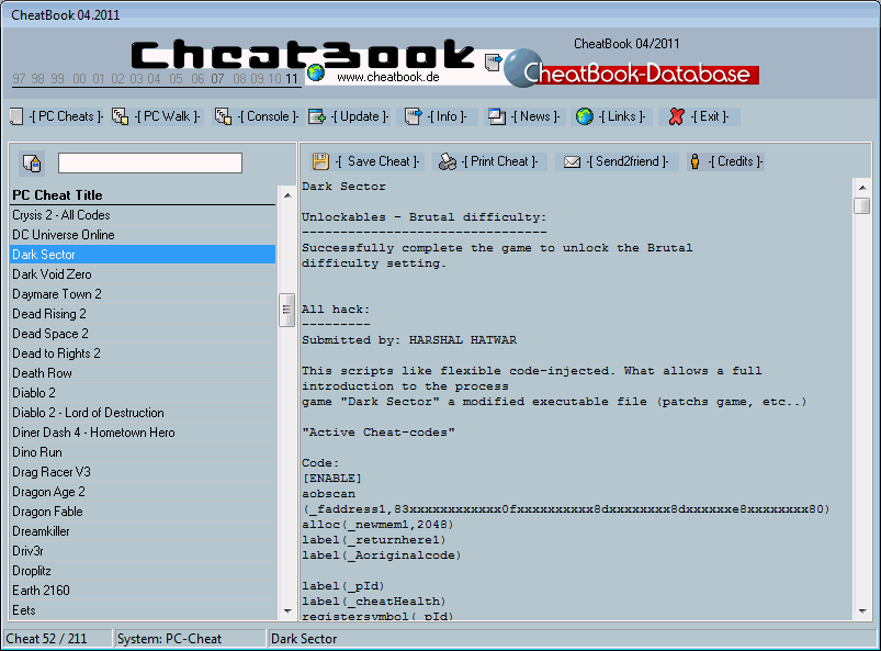 CheatBook Issue 04/2011 04-2011