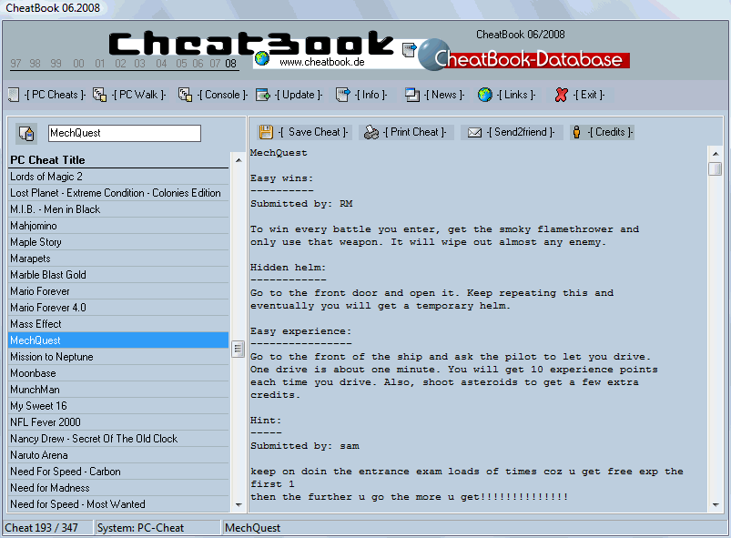 CheatBook Issue 06/2008