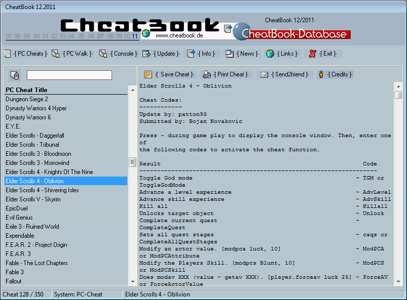 CheatBook Issue 12/2011