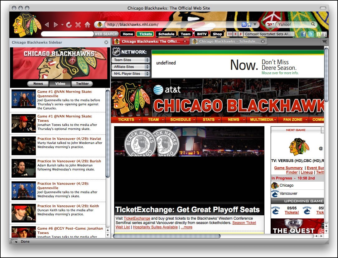 Chicago Blackhawks NHL Firefox Theme