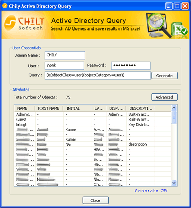 Chily Active Directory Query