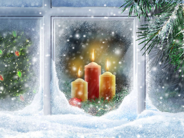 Christmas Candles Animated Wallpaper