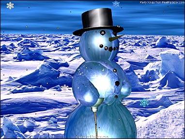 Christmas Snowman 3D Screensaver
