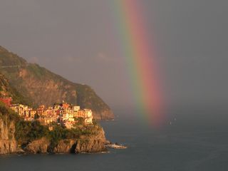 Cinque Terre Rainbow Wallpaper