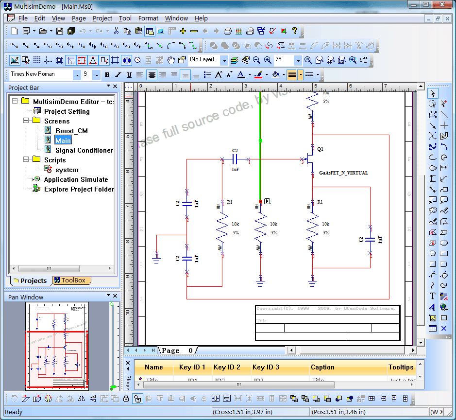 Circuit Design simulation Component