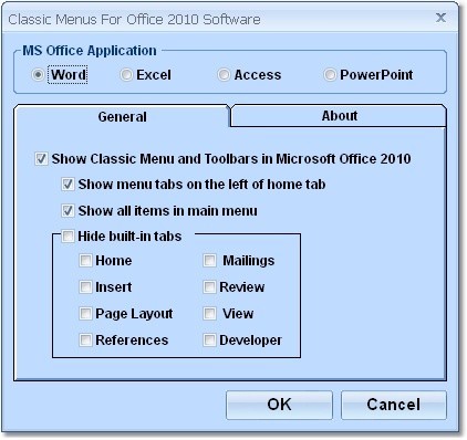 Classic Menus For Office 2010 Software