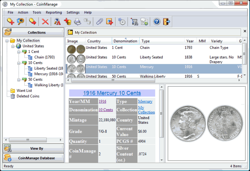 CoinManage Canada Coin Software