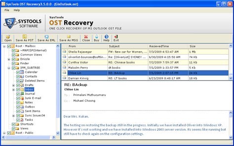 Conversion OST to Outlook