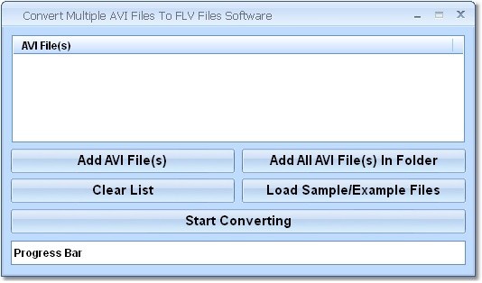 Convert Multiple AVI Files To FLV Files Software