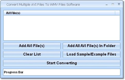 Convert Multiple AVI Files To WMV Files Software