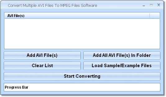 Convert Multiple AVI Files to MPEG Files Software