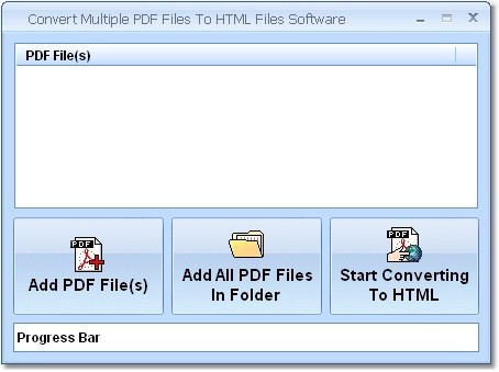 Convert Multiple PDF Files To HTML Files Software