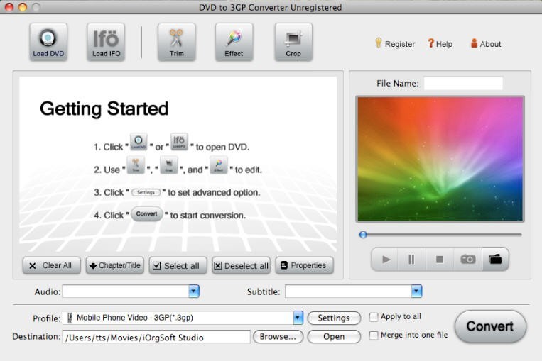 DVD to 3GP Converter for Mac