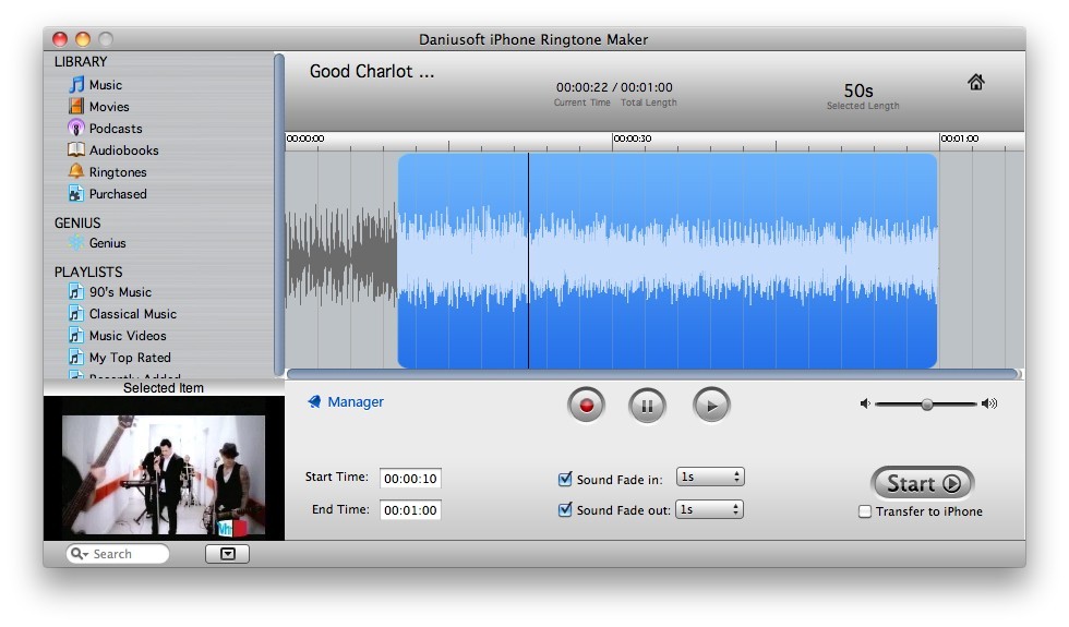 Daniusoft iPhone Ringtone Maker for Mac