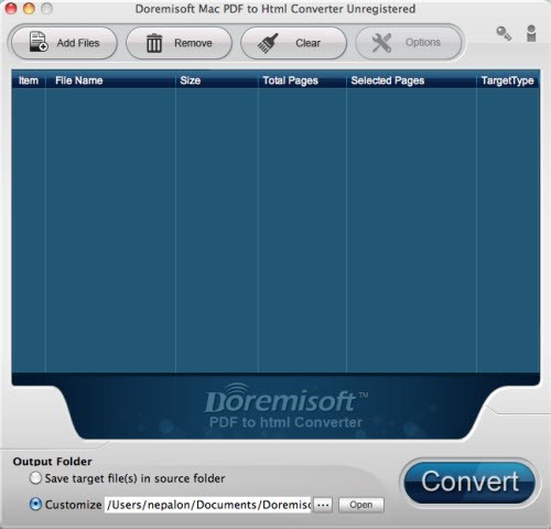 Doremisoft Mac PDF to HTML Converter