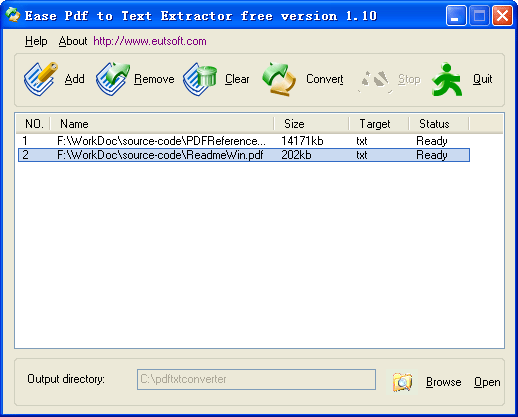 Ease Pdf to Text Extractor