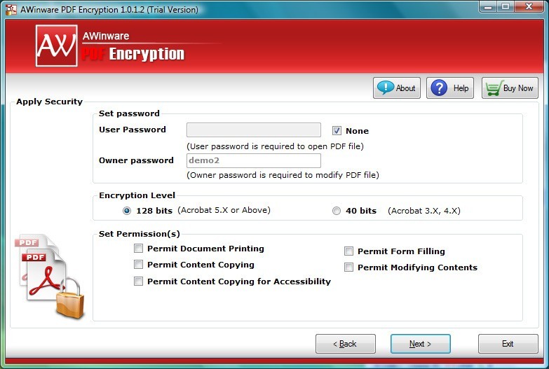 Encrypt Adobe pdf files Password