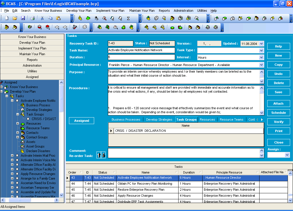 Erlogix Business Continuity Software