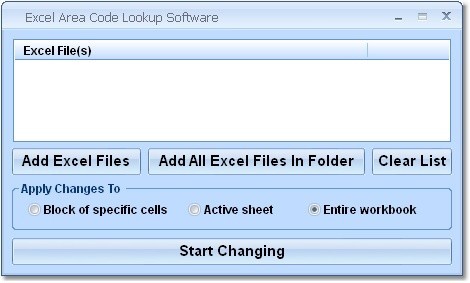 Excel Area Code Lookup Software