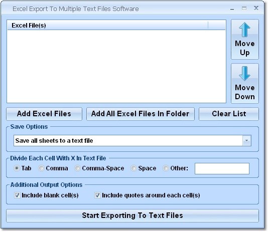 Excel Export To Multiple Text Files Software