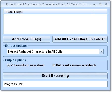 Excel Extract Numbers & Characters From All Cells Software