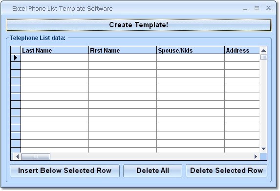 Excel Phone List Template Software