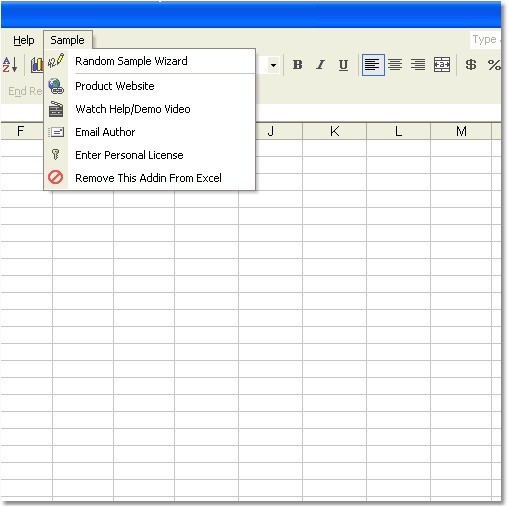 Excel Random Sample Software