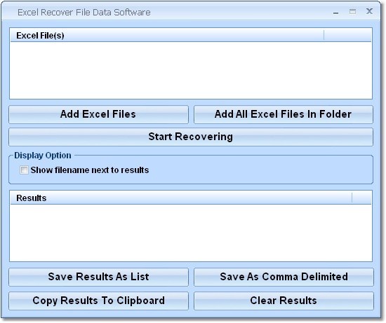 Excel Recover File Data Software