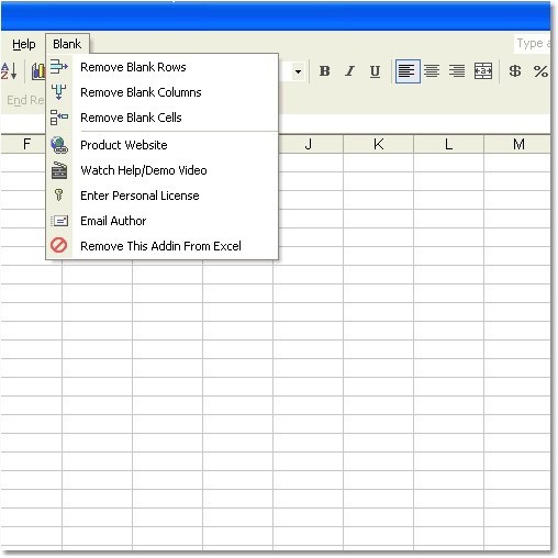 Excel Remove (Delete) Blank Rows, Columns or Cells Software
