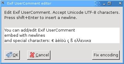 Exif UserComment Editor