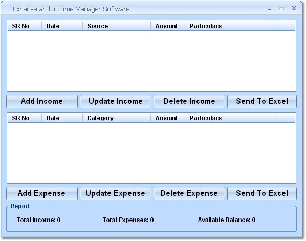 Expense and Income Manager Software