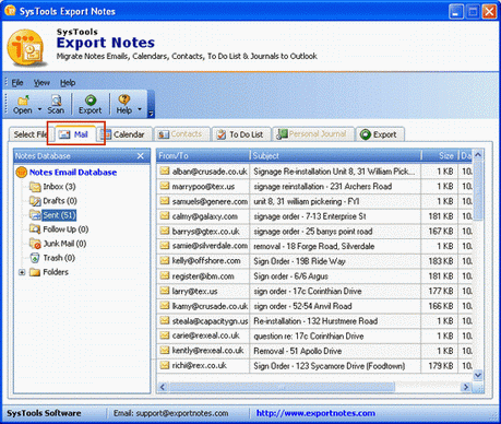 Export from Lotus to Outlook