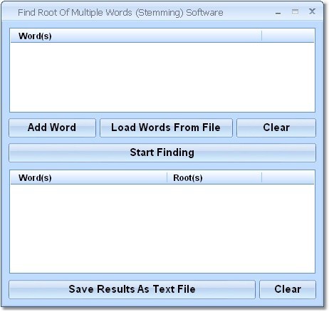 Find Root Of Multiple Words (Stemming) Software