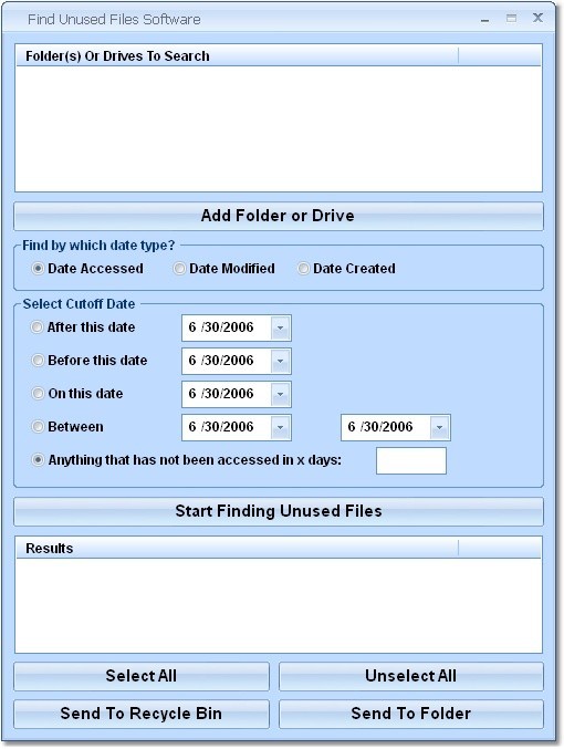 Find Unused Files Software