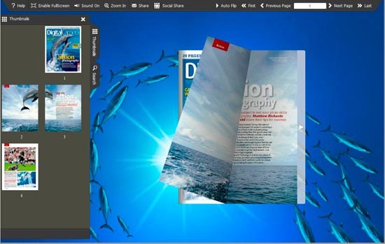 FlipBook Creator Themes Pack - Pure Blue