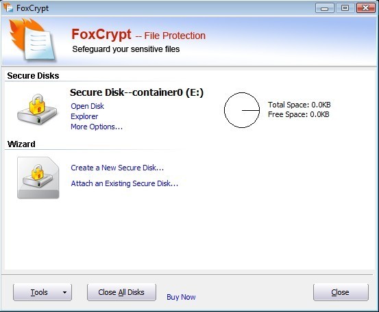 FoxCrypt File Protection standard