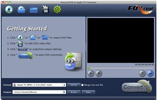 Foxreal DVD to Apple TV Converter for Mac V
