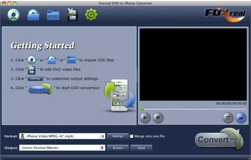 Foxreal DVD to iPhone Converter for Mac V