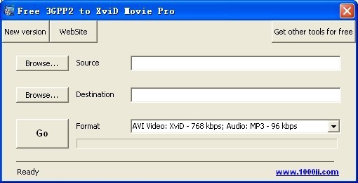 Free 3GPP2 to XviD Movie Pro