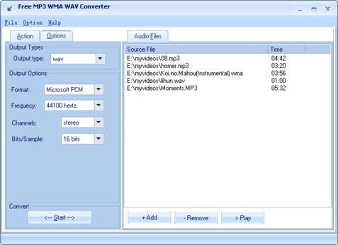 Free MP3 WMA WAV Converter