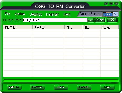 Free OGG TO RM Converter