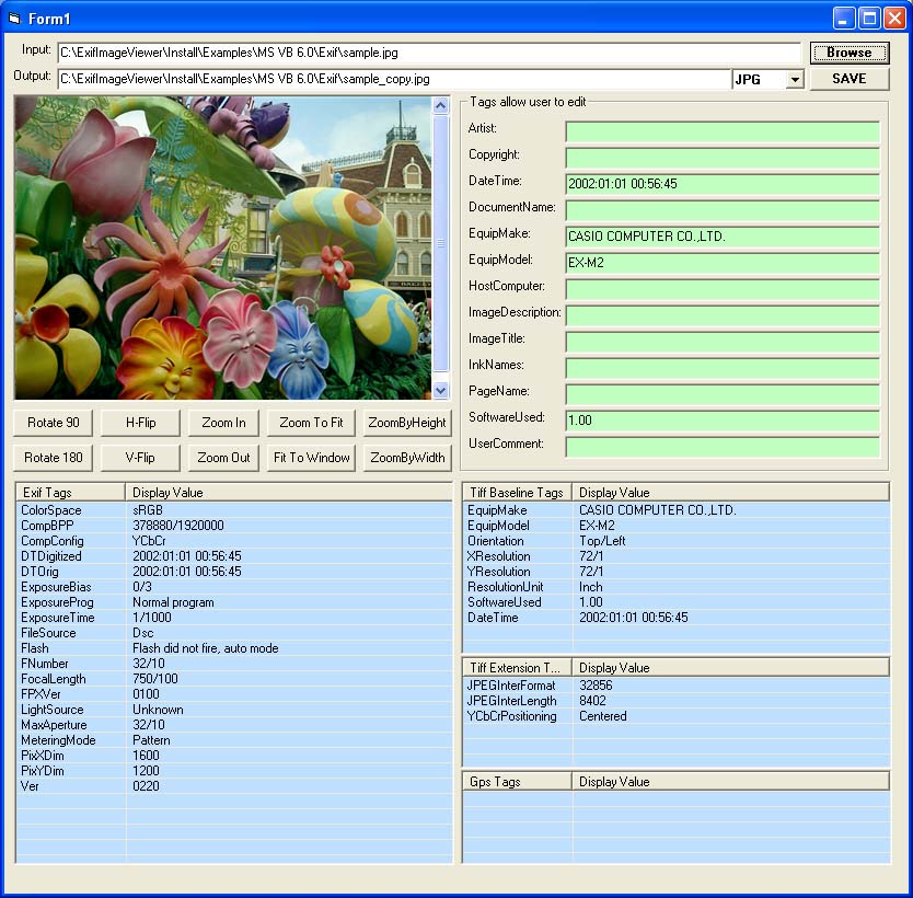 GOGO Exif Image Viewer ActiveX OCX (Team Developer)