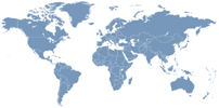 Golden World Map Locator