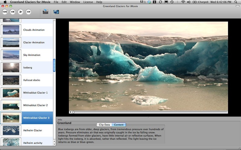 Greenland Glaciers for iMovie