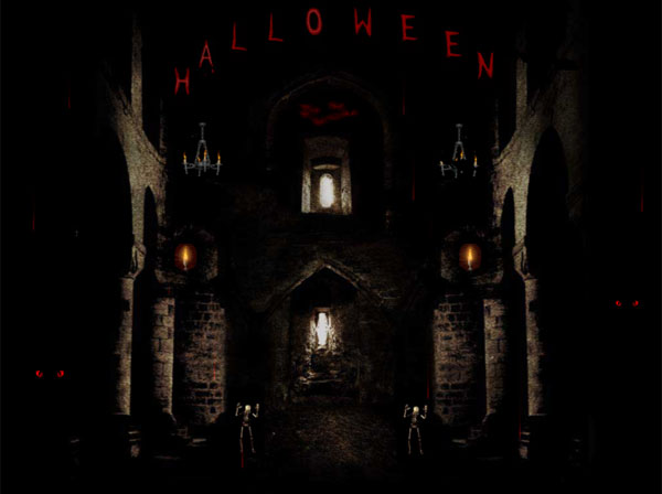 Halloween in Castle Animated Wallpaper