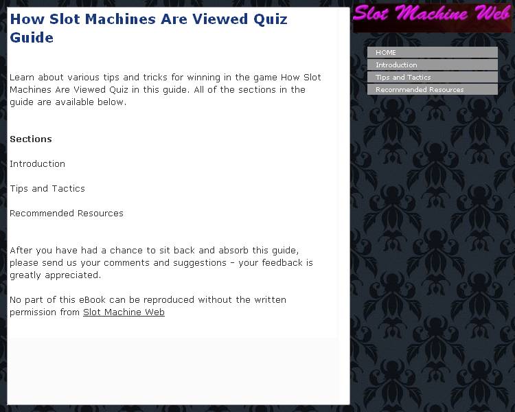 How Slot Machines Are Viewed Quiz Guide