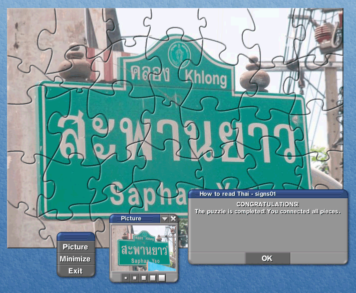 How to read Thai - road sign puzzle