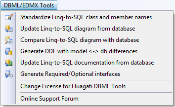 Huagati DBML/EDMX Tools