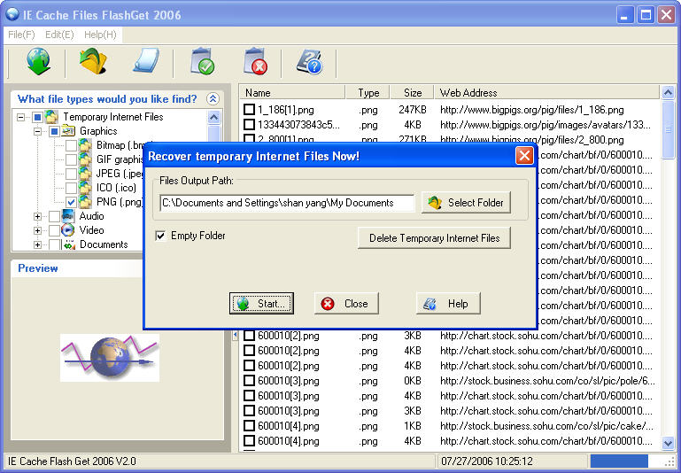 IE Cache Files FlashGet 2007